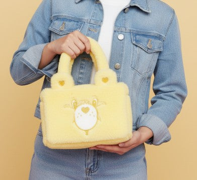 Embroidery Fluffy Handbag - Funshine Bear