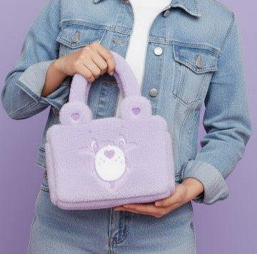 Embroidery Fluffy Handbag - Share Bear