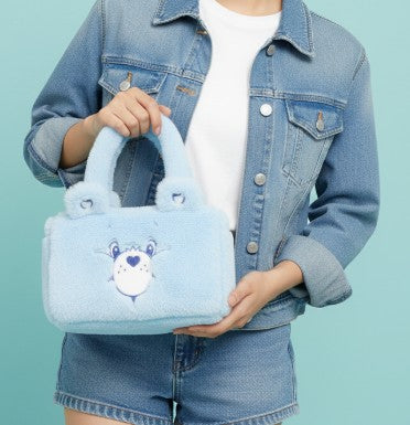 Embroidery Fluffy Handbag - Bedtime Bear