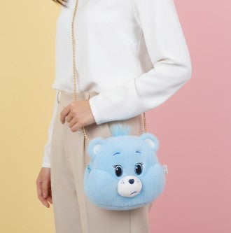 Plush Head Crossbody Bag - Grumpy Bear