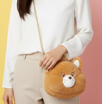Chain Plush Head Bag - Proud Heart Cat
