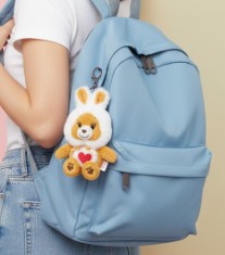 Bunny-Ear Hood Plush Charm (15cm) - Tenderheart Bear
