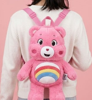 Unlock the Magic: Fluffy Hug Backpack - Cheer Bear