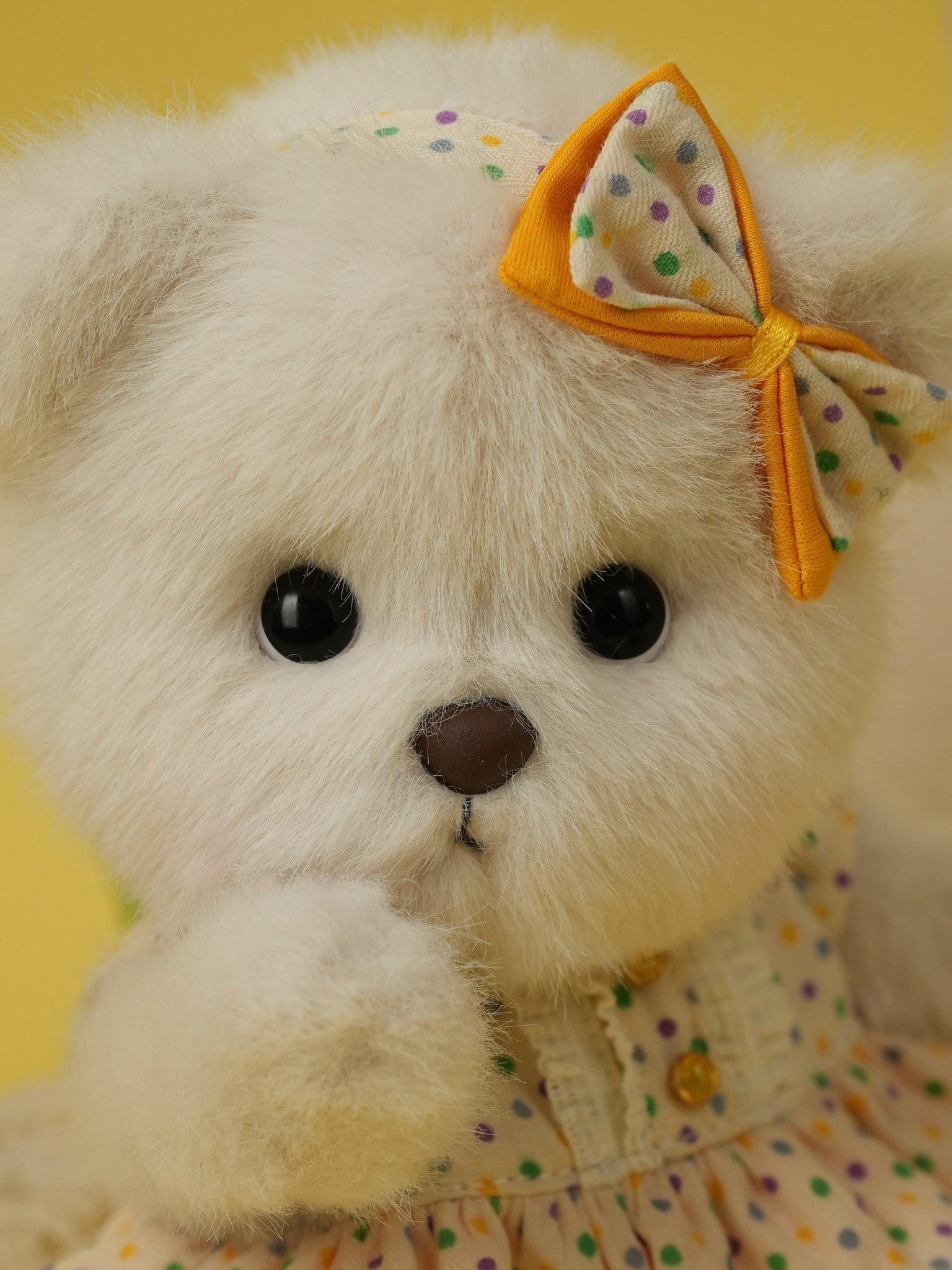 Little Daisy Orange Polka Dot Dress - Outfit (20cm)