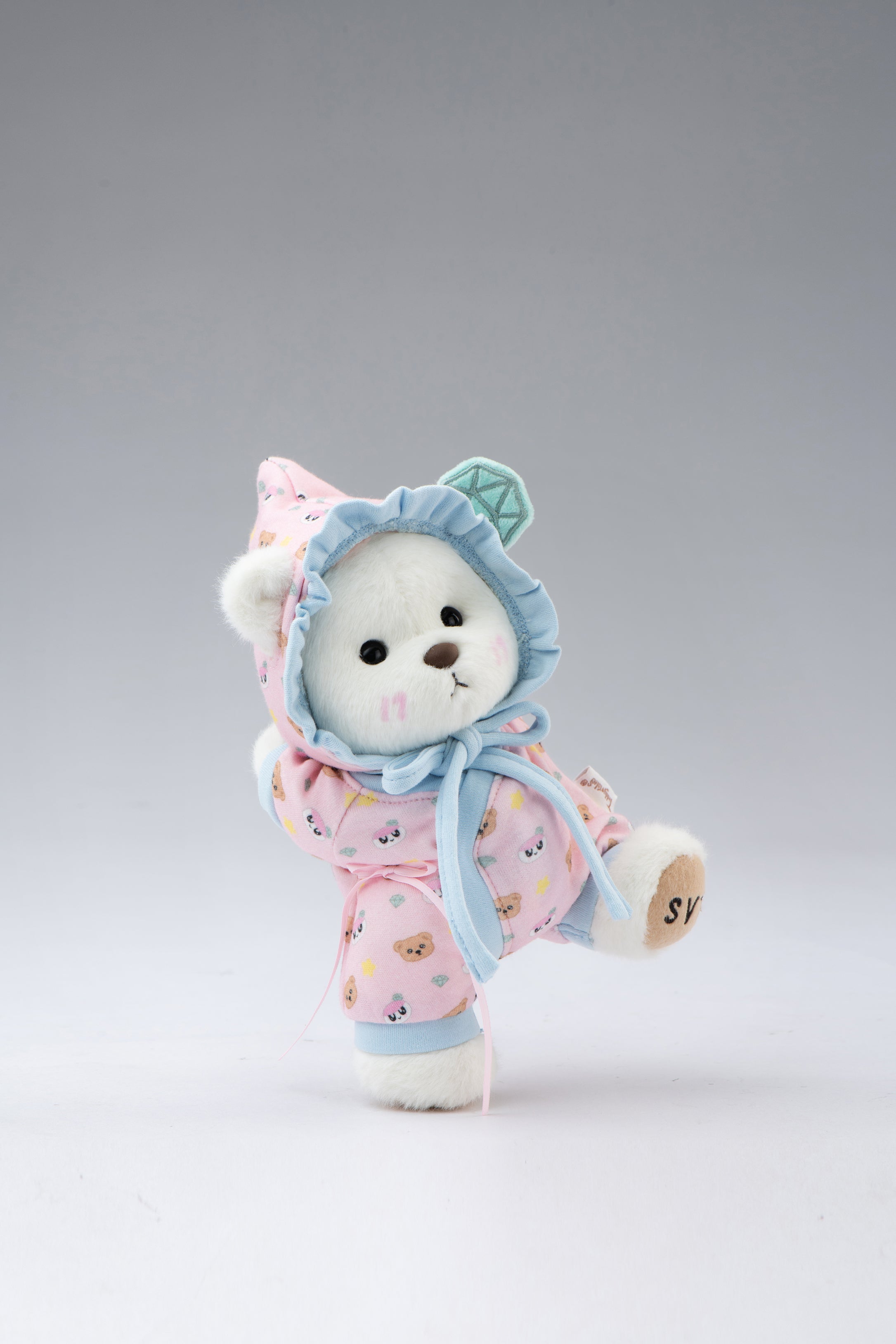 TeddyTales x SEVENTEEN BONGBONG Bear Pink Carat Babysuit (20cm)