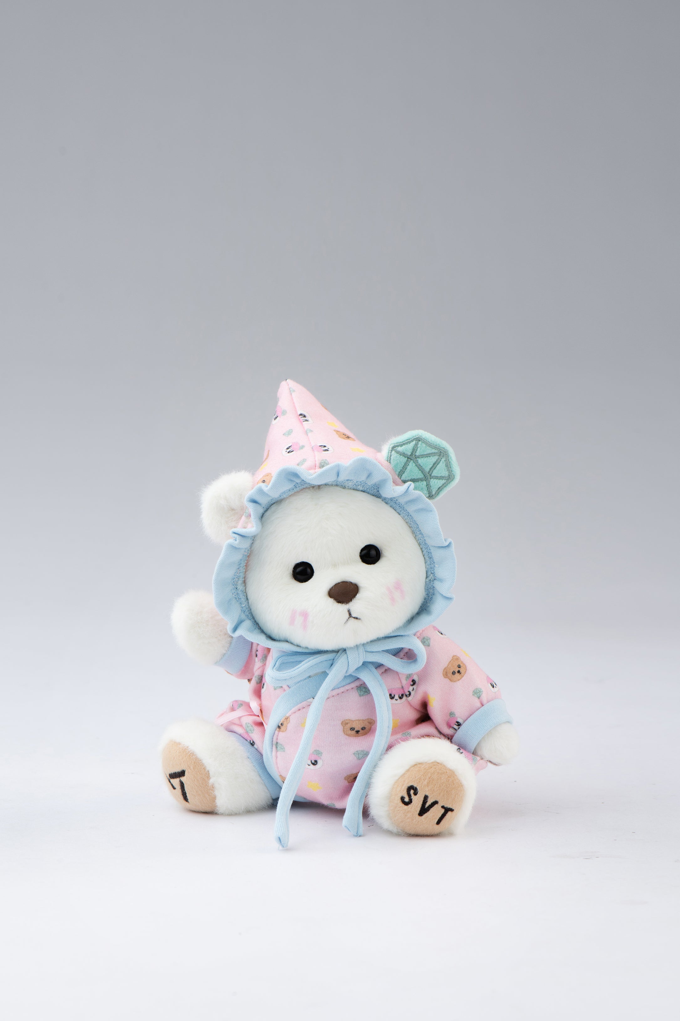 TeddyTales x SEVENTEEN BONGBONG Bear Pink Carat Babysuit (20cm)