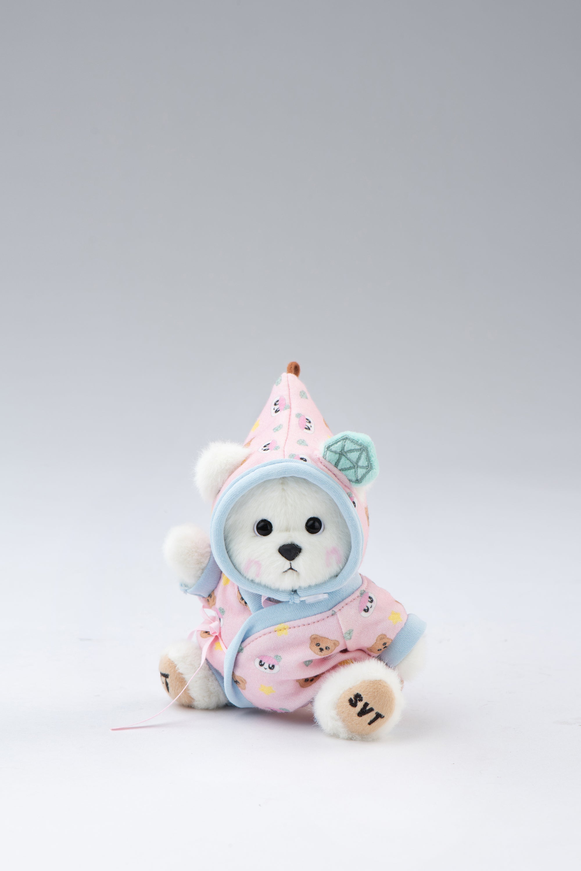 TeddyTales x SEVENTEEN BONGBONG Bear Pink Carat Babysuit with Keychain (15cm)