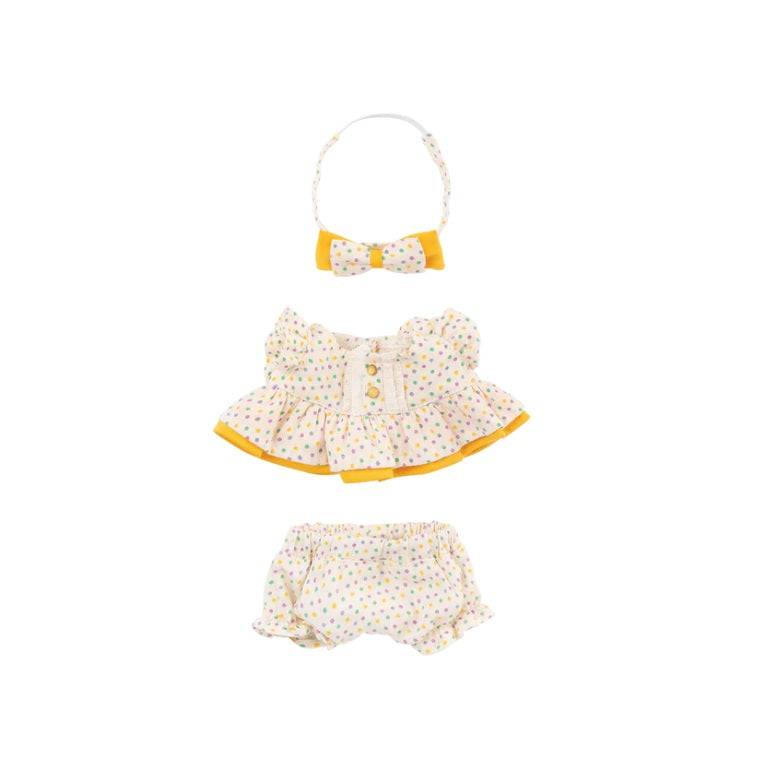 Little Daisy Orange Polka Dot Dress - Outfit (20cm)