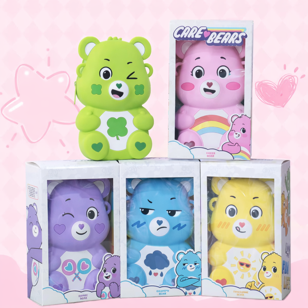 Unlock the Magic: Seated Silicone Crossbody Bag - Good Luck Bear