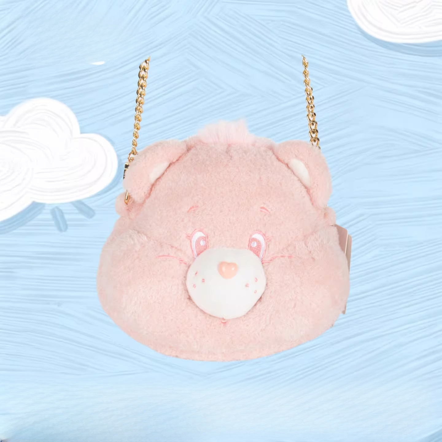Chain Plush Head Bag - Cheer Bear