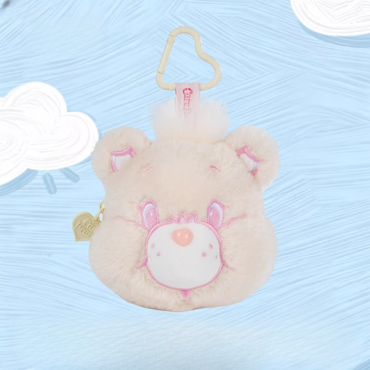 Earbud Coin Pouch - Sparkle Heart Bear