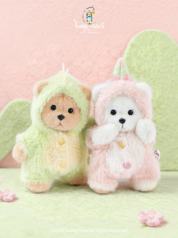 Lina Bear Pink Unicorn with Keychain - Milk Tea (15cm)